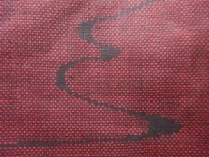 アンティーク　霞模様織り出し本場泥大島紬着物（5マルキ）